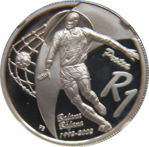 South Africa 2002 Soccer Proof R1 - NGC Certified PF69 Ultra Cameo - Finest Known