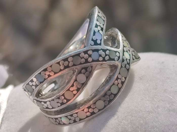 Sterling Vintage Mother of Pearl Ring