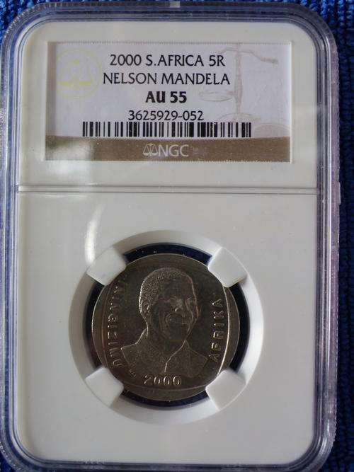 NELSON MANDELA 2000 R5 NGC AU 55