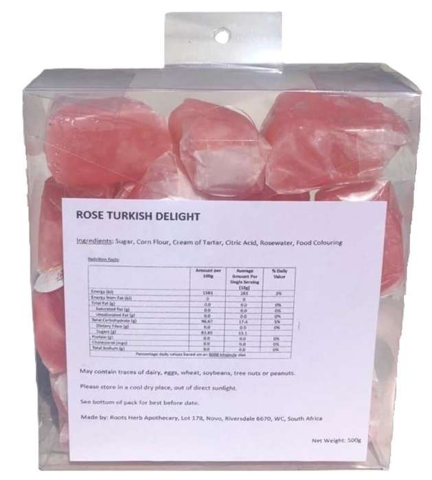 Extra Large (500g) gift box of Hand-made Rose-flavoured Turkish Delight