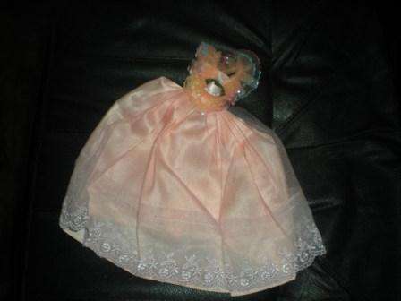 Barbie Fashion House -  Clothes, Handmade, Lovely Peach Evening Dress / Gown