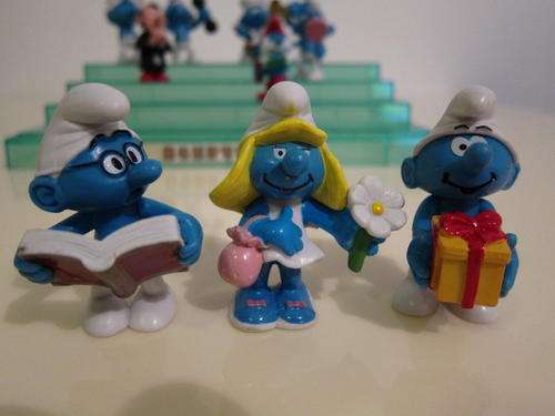 Last One - SMURFS, and even more Smurfs, Smurf set with 3 figures