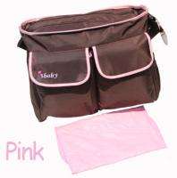 Nappy Diaper Bag with Changing Mat brown / Pink