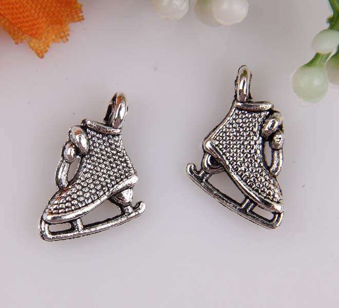 Ice Skate Pendant - Set of 2