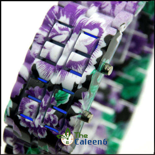 On Crazy Auction - Last! NEW, Absolutley NEW -  Funky LED Faceless Bracelet Watch with flower design