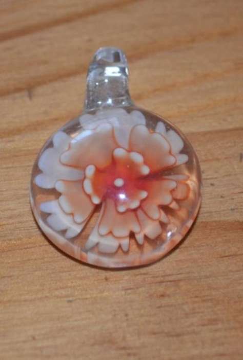 Pendant - Dichroic Glass- Flower & Present