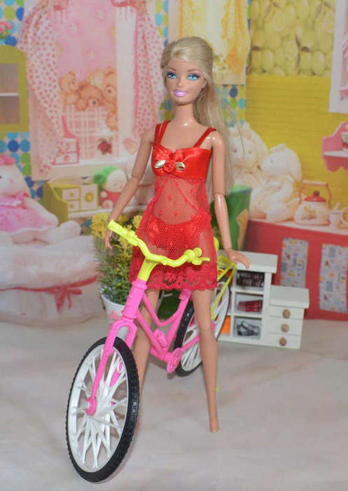 Barbie Clothes, Handmade, Lingerie Set Red