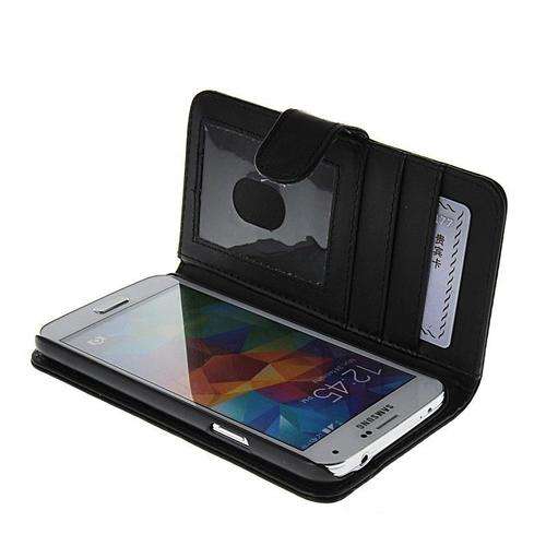 Faux Leather Side Flip Pouch Case Cover For Samsung Galaxy S5 S V G900