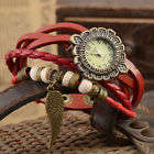 Red Woven Bracelet Watch / Charm Watch