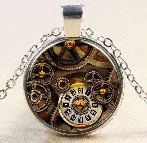 Retro Stylish Steampunk Necklace Hip-hop Pendant Gears Unisex