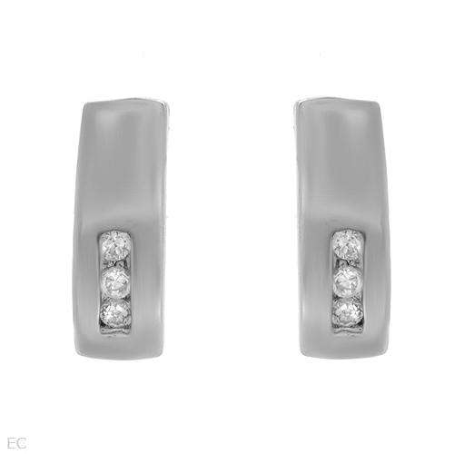 Lovely Earrings With Cubic Zirconia Well Made in 925 Sterling