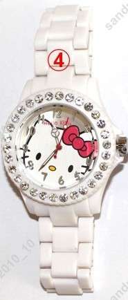 Hello Kitty Watch with Crystals in White