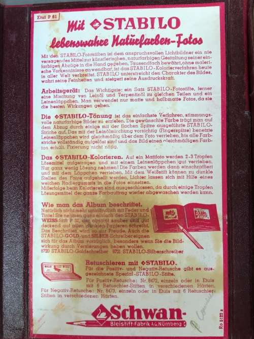 Stabilo Schwan Foto Etui Pencil Set - VINTAGE , COLLECTORS ITEM,