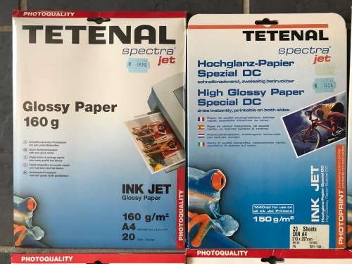 Tetenal Photo Inkjet Paper glossy / high glossy lot,old stock, A4