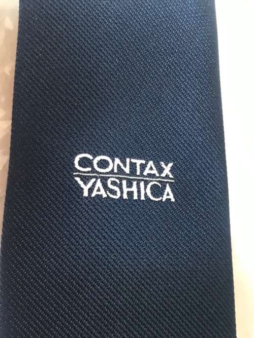 Contax Tie, new, blue , collectors item, rare, vintage, made in England