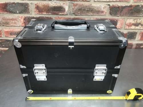 Aluminium Photo Camera Case, tool box, carring case, 21.5cm x 27cm x 36cm, black, profi,