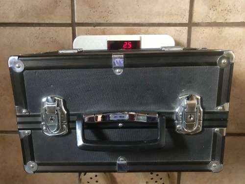 Aluminium Photo Camera Case, tool box, carring case, 21.5cm x 27cm x 36cm, black, profi,