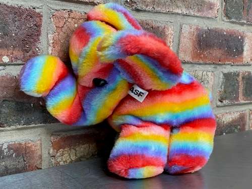 BASF Elephant,stuffed animal,vintage,Germany,collectors item,colorful,kids toy,