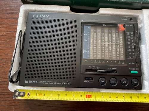 Sony ICF-7601 original box , instructions, working, 12 Band Radio, Air, vintage, 1987, like new