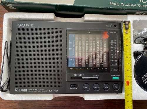 Sony ICF-7601 original box , instructions, working, 12 Band Radio, Air, vintage, 1987, like new