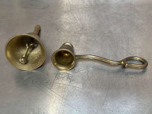 Brass bell jar and candle stopper vintage