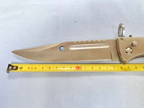 AK47 Folding AK 47 Pocket Knife, big, bayonet , CCCP, incl pouch, 16cm blade, military