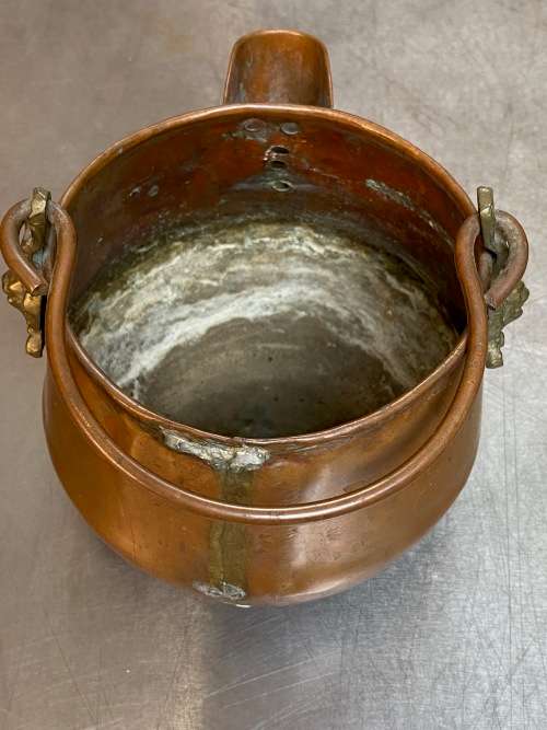 Copper can pot cauldron, vintage, collectors item,hight approx. 21cm, weight : 384gr