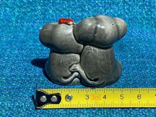 Procelain elephant pair , grey, collection item,