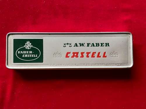 Vintage Faber Castell metal tin , box, aluminium box, from Germany, LOT 1 , COLLECTORS ITEM