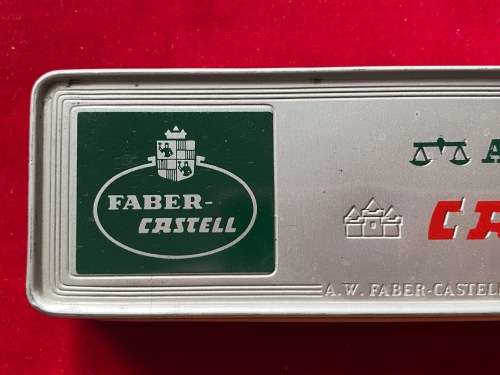 Vintage Faber Castell metal tin , box, aluminium box, from Germany, LOT 1 , COLLECTORS ITEM