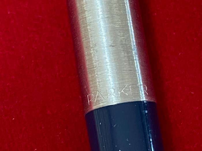 Parker Ball Pen , blue silver,made in England, vintage, collectors item