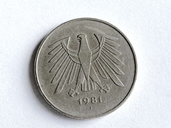 5 Deutsche Mark 1981 J, Bundes Republik Deutschland , rare , collectors item