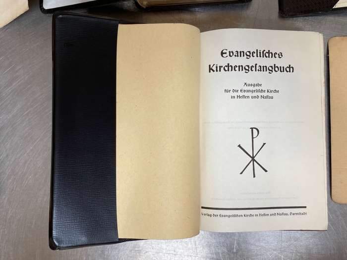 Lot of  german vintage Books : Neues Testament + 3 x Ev.Kirchengesangbuch, rare , from the 50s