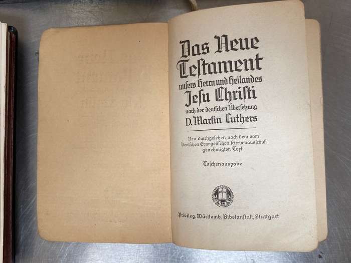 Lot of  german vintage Books : Neues Testament + 3 x Ev.Kirchengesangbuch, rare , from the 50s