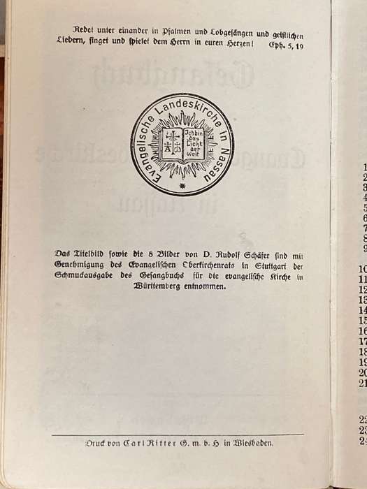 Lot of  german vintage Books : Neues Testament + 3 x Ev.Kirchengesangbuch, rare , from the 50s
