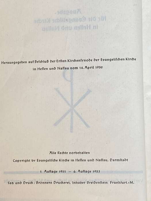 Lot of  german vintage Books : Neues Testament + 3 x Ev.Kirchengesangbuch, rare , from the 50s