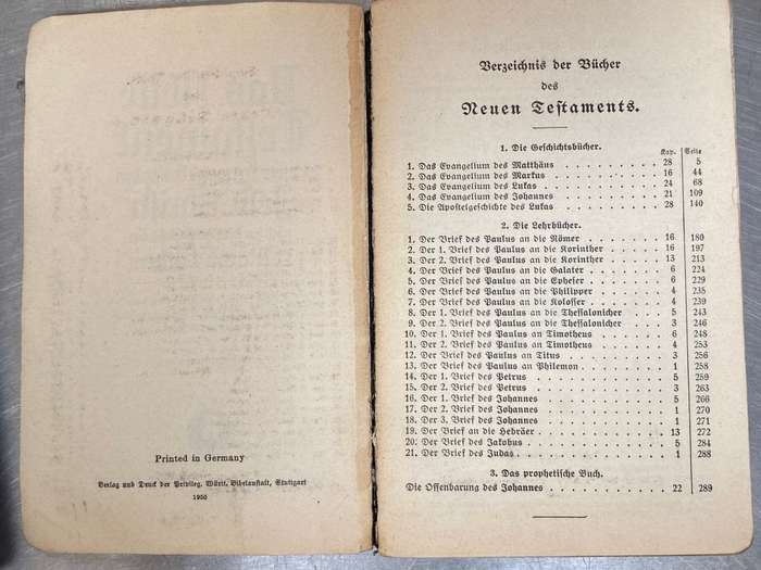 Lot of  german vintage Books : Neues Testament + 3 x Ev.Kirchengesangbuch, rare , from the 50s