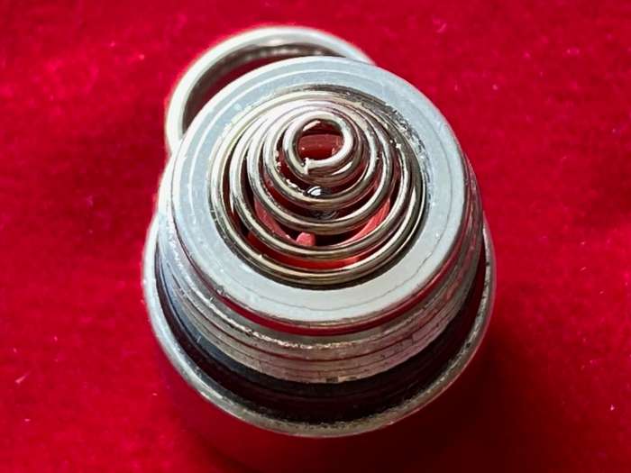 Mini Maglite AA silver Mag USA, torch+belt-holder,leather,incl. ori. spare bulb,