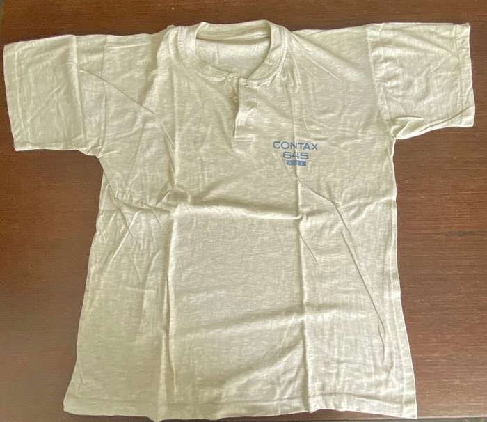 Contax 645 Zeiss T-shirt light grey size L used  vintage, collectors item