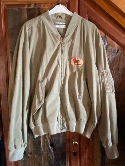 Benetton Jacket Pilot style Botswana,size 54,more XL,olive-green,very good cond.