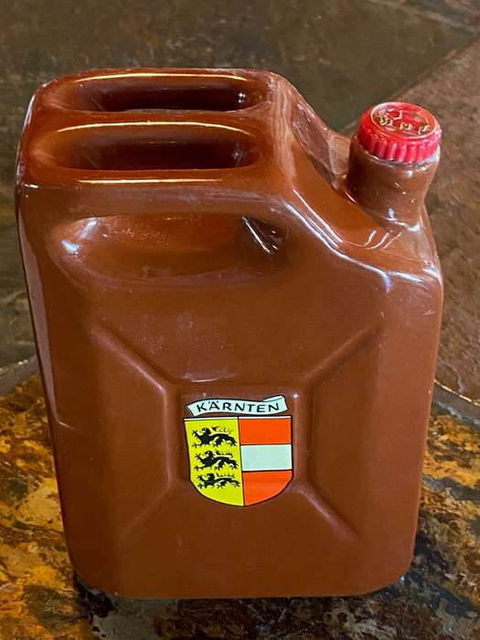 Empty Old Karnten Gebirgs-Enzian, Glockner,Porcelaine canister ,vintage, Bar Item, Collectors Item