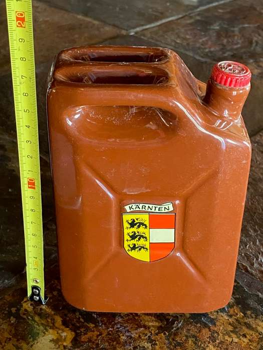 Empty Old Karnten Gebirgs-Enzian, Glockner,Porcelaine canister ,vintage, Bar Item, Collectors Item
