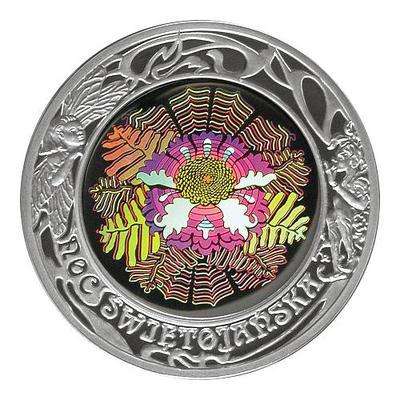 925 Silver coin widh Night of Cupala Fern Flower holograme