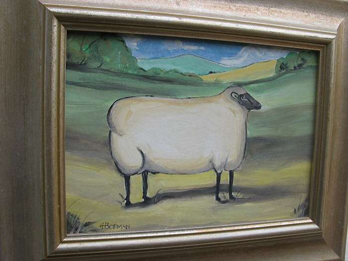 AN ORIGINAL OIL / ACRYLIC ON BOARD BY SOUTH AFRICAN ARTIST HANNES BORMAN !! LOVELY FRAME !!