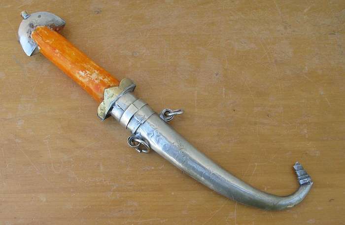AWESOME FIND !! AN INTERESTING TURKISH STYLE DAGGER WITH SHEATH...WOW !!