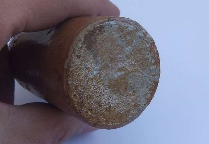 A RARE MINIATURE ANTIQUE STONEWARE GIN BOTTLE BY WESTKAMP & ZOON & MOLYN ...TOO CUTE !!