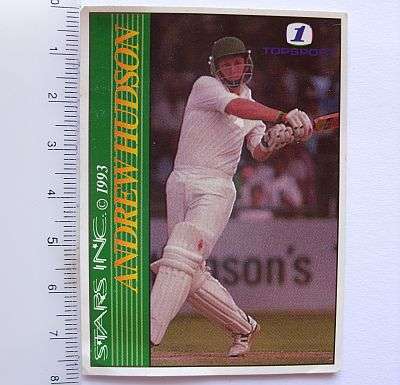 CRICKET TRADING CARD - TOPSPORT TV 1 - 1993 - ANDREW HUDSON