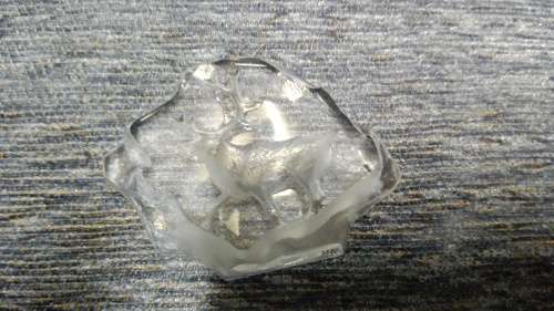 2 Signed Mats Jonnasson Studio Glass Paperweights