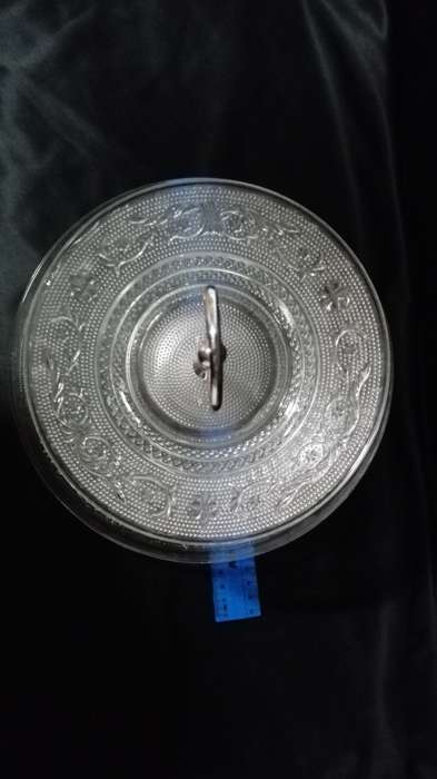 Cake stand - 2 Tiered  Cut Glass