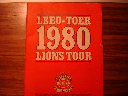 Post-tour brochure. 1980 British & Irish Lions